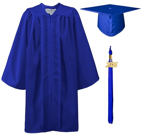 GraduationMall Matte Nursery Graduation Cap and Gown for Kids with 2026 Tassel Kindergarten Preschool Graduation Hat - 12 Colours
