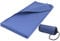 ZOLLNER Strandtuch aus Mikrofaser - leichtes und saugstarkes Handtuch in 90x180 cm - mit praktischer Tragetasche - blau - waschbar bis 60°C