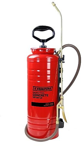 Chapin International 1949 Industrial Open Head Sprayer for Professional Concrete Applications, 3.5 gallons, Red