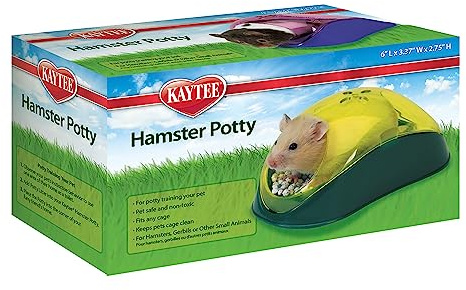 Kaytee, Hamstertöpfchen, Hamster-, Gerbil- & Nager-Toilette, inklusive Streu und Schaufel, für jeden Käfig geeignet