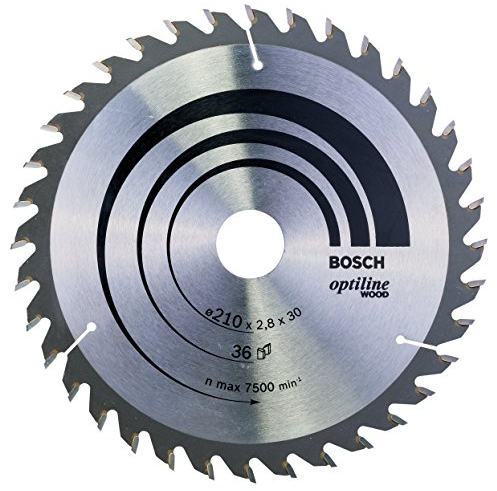 Bosch 1x PRO Wood Kreissägeblatt für Akku-Handkreissägen (für Weichholz, Hartholz, Ø mm, Professional Zubehör Handkreissäge)