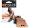 KT Tape Original 20 Strip Vorgeschnittenes Kinesiologie-Tape aus Baumwolle, beige, Einheitsgröße
