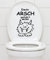 Mabi-IN-Design WC Aufkleber - Dein Arsch GEHÖRT Mir - Bad Klo Toilettendeckel Wandtattoo B377 (schwarz)