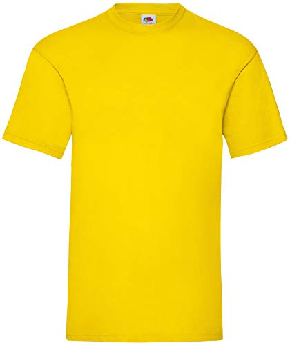 Fruit of the Loom - Men's Short Sleeve Crew Neck T-Shirt, Yellow, XXL