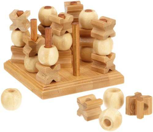 Philos 3266 - Tic Tac Toe, 3-D, Bambus, Green Games, Strategiespiel