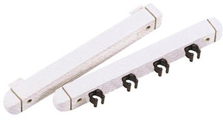 Suprême - Porta stecche da parete con 4 clip Q, colore: bianco