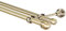 Gardinenstange 19 mm 2-Läufig Antik-Gold Metall, 160