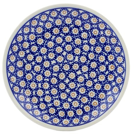 Original Bunzlauer Keramik Flacher Teller (Frühstücksteller) Ø=19,5 cm im Retro-Dekor 4