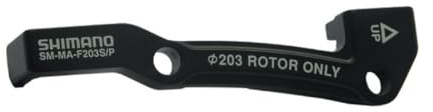SHIMANO ISMMAF203SPA Bremshalterungen & Adapter, Schwarz, 203 mm