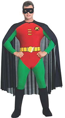 Rubies Official DC Comics Robin Classic Mens Costume, Adult Superhero Fancy Dress Halloween, Size Small