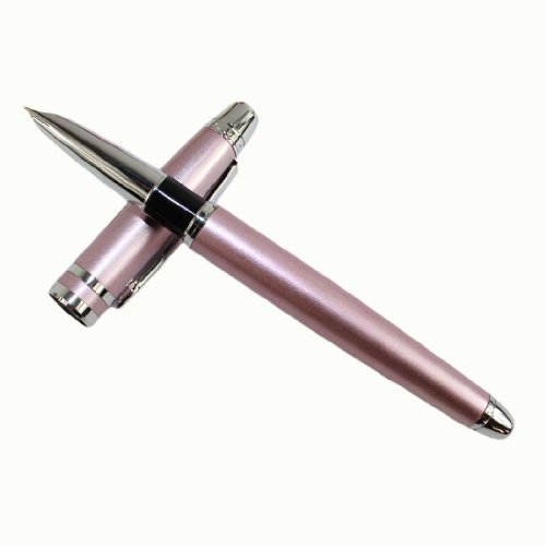 Gullor Noblest Hero 763 pink fountain pen fine nib with screw type ink converter