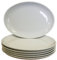 Utopia White Oval Coupe Plates Crockery Dinner Set - 305x242mm 12x9.5 (Box 6)