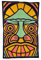 Batik-Tuch Wandtuch Tagesdecke 1400x2200 Mushroom Face Goa Strandtuch Sarong Wandbehang Totenkopf