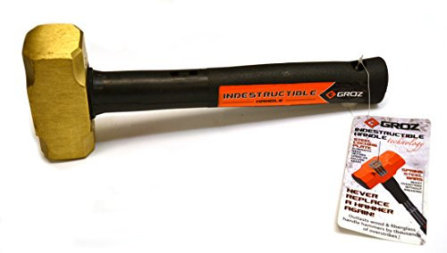 Groz 34702 12 Indestructible Brass Striking Hammer, 4 lb