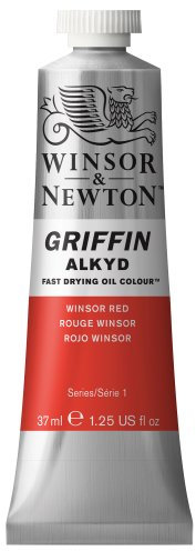 Winsor & Newton Griffin 37ml Alkyd Fast Drying Oil Colour Tube - Winsor Red