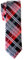 Retreez Herren Schmale Gewebte Krawatte Elegante Tartan Plaid Karo 5 cm - schwarz und rot