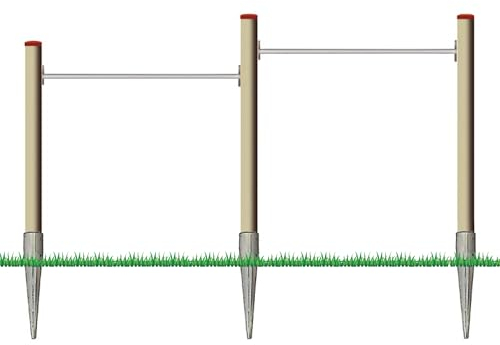 Gartenpirat Doppelreck Modell DLV aus Lärche mit Edelstahl-Reckstangen