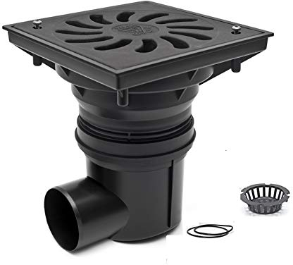 Kanalisations GUSSEISEN Ablauf Hof Haus Garage Carport Keller befahrbar bis 12500 kg DN110 (MKK329VZ) mit verschraubung Balkon Terrasse Kanal Abfluss Entwässern Sperrwasser Siphon 125-355 l/min