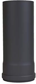 Tubo de estufa de pellet para chimenea, diámetro de 100 mm, color gris y negro, longitud de 250 mm, color negro