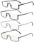 Eyekepper 4-Pack Quality Spring Hinges Half-Rim Reading Glasses Include Computer Readers +0.5