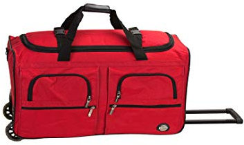 Rockland Reisetasche mit Rollen, rot, Einheitsgröße, Reisetasche mit Rollen