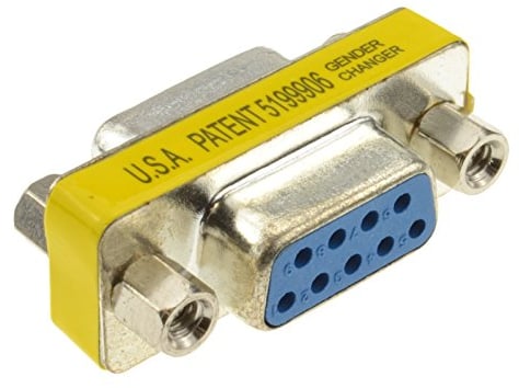 kenable Cambiador de género 9 Pines Hembra a Hembra Adaptador Serial RS232 del acoplador