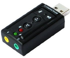 BIGtec USB Soundkarte 7.1 USB Adapter , externe Soundkarte für USB , USB Soundstick 7.1 , USB Sound Adapter Stick mit 3D Sound Effekt , USB Lautsprecher Mikrofon Headset Anschluß, USB auf 3,5mm Adapter , USB 2 x 3,5mm Anschluß