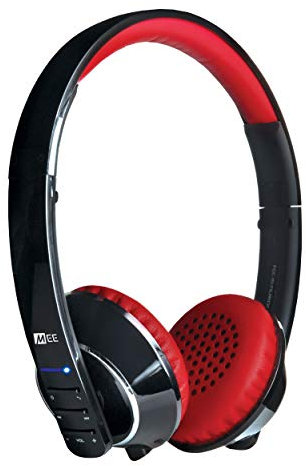 MEE audio Air-Fi Runaway Casque Bluetooth filaire pliable et sans fil stéréo Air Fi Runaway avec microphone Rouge/Noir