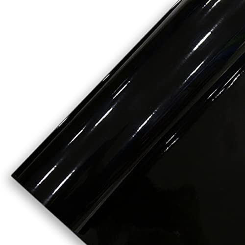 Könighaus (5,75€/m2) Schwarz Glanz Autofolie 200 x 152 cm blasenfrei mit Anleitung