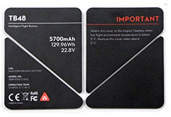 DJI CP.BX.00060 Selbstklebende dekorative Aufkleber, Schwarz, Weiß, Permanent, 2 Stück