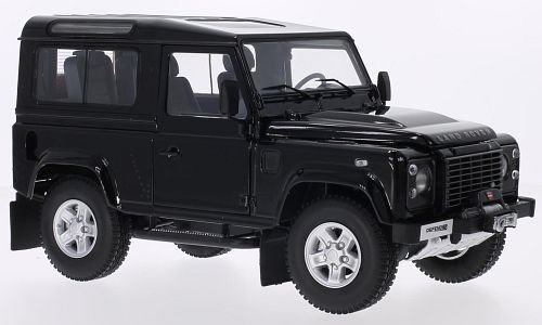 Land Rover Defender 90, metallic-schwarz, 0, Modellauto, Fertigmodell, Kyosho 1:18