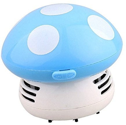 Mignon Champignon Mini Aspirateur Coin Table Bureau Poussière Coussin Voiture - Bleu