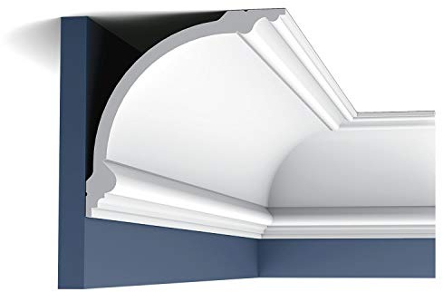 Orac Eckleiste C338 BA'ROCK 200 cm x 18,4 cm x 18,4 cm aus Polyurethan Hartschaum vorgrundiert