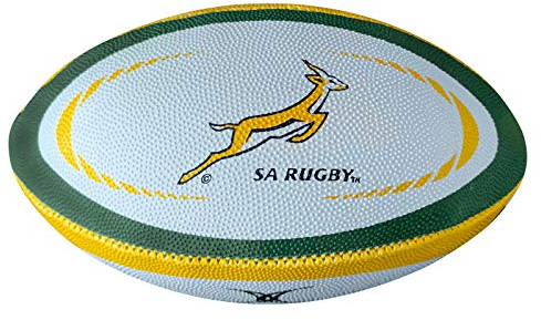 Gilbert Südafrika Internationale Replica Mini-Rugbyball, Weiß, Mini
