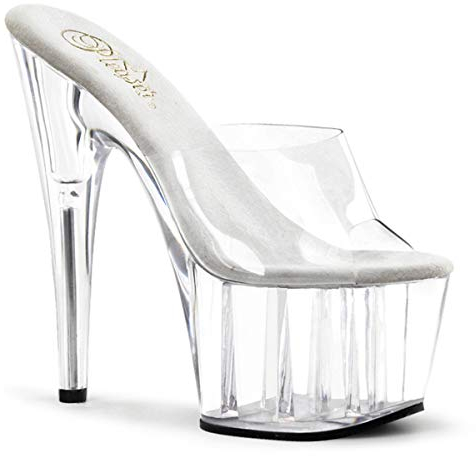 Pleaser ADORE-701 Damen Sandalen, Transparent (Clr/clr), EU 37 (UK 4) (US 7)