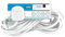 STATUS White Extension Lead, 6m Extension Cable with 2 Sockets with Neon Indicator, S2W6MS8