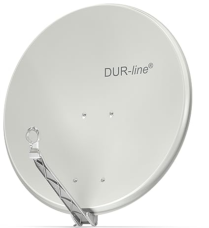 DUR-line sELECT 75/80 x 3 cm Antenne Parabolique Satellite Camping Car, Parabole Aluminium