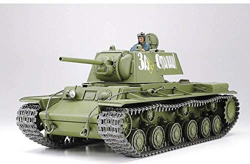Tamiya 1:35 Rus. Panzer KV-1 1941, originalgetreue Nachbildung, Plastik Bausatz, Basteln, Modellbausatz, Zusammenbauen, unlackiert