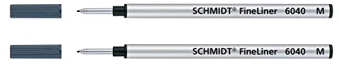 2 x Schmidt FL 6040 Fineliner Faser Mine schwarz medium