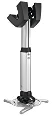 Vogel's PPC 1540 Projektor-Deckenhalterung für 30-337mm (1,2-13,2 Zoll) Projektoren, drehbar + neigbar und höhenverstellbar, max. 15 kg, silber