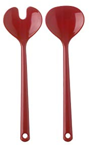 Mepal salatbesteck Rot Juego de servidores de Ensalada Synthesis de 2 Piezas, Color Rojo Luna, Aspecto de diseñador, Combinar, Melamina, 28 x 7.9 x 1 cm