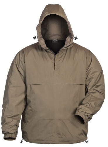 Mil-Tec Herren Combat Anorak Winter • Schlupfjacke mit Kapuze • Wetterfester Windbreaker für Herren • Taktische Outdoorjacke • Oliv/Schwarz/Woodland, S–3XL