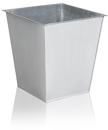 Primrose Zinc Galvanised Tall Rectangular Cube Planter Insert Only in Silver for 75cm x 32cm Planter