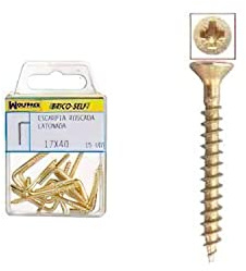 Tornillo Cabeza Plana Pozidriv Bicromatado 3,0x20 mm, 28 unidades