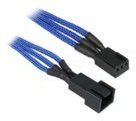 BitFenix 90cm 3-Pin Extension Cable - Sleeved Blue/Black