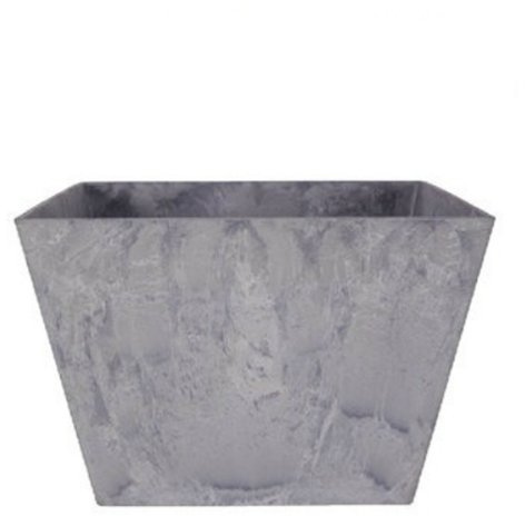 Artstone 120054 Pflanzgefäß Pflanzschale Ella, frostbeständig und leichtgewichtig, Grau, 25x25x12cm