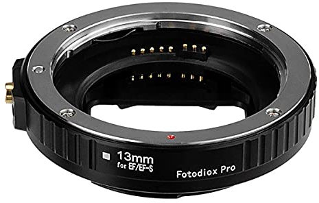 Fotodiox Pro Auto Macro Extension Tube, 13mm Section - for Canon EOS EF/EF-s Lenses for Extreme Close-up with Auto-Exposure and Autofocus