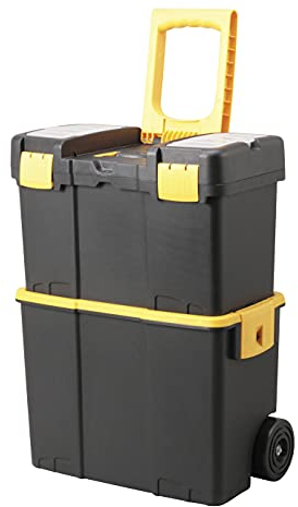 Allit 476138, McPlus Mobile >P< 24, Werkzeugkoffer mit integriertem Trolley, Werkzeugkasten leer, rollbarer Werkzeugkasten, rollbarer Werkzeugkoffer