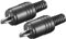 2 Pin DIN Hi-Fi Speaker Plug Cable Audio Connector PACK of 2 - Screw Connections
