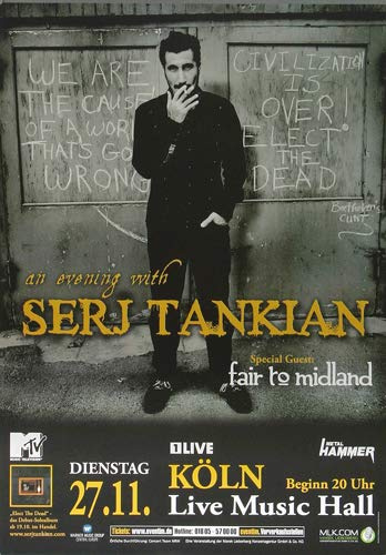 Serj Tankian - Elect The Dead, Köln 2007 » Konzertplakat/Premium Poster | Live Konzert Veranstaltung | DIN A1 «